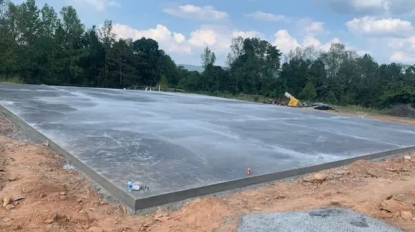 Concrete driveway project by Apex Landscaping