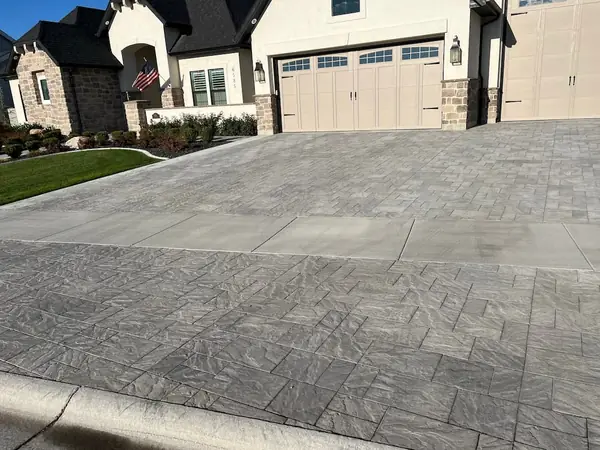 Paver patio installation project by Apex Landscaping